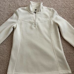 White/Cream North Face Half Zip